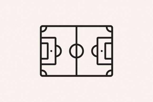 A Soccer Field Icon for Digital Creators & Merchandise
