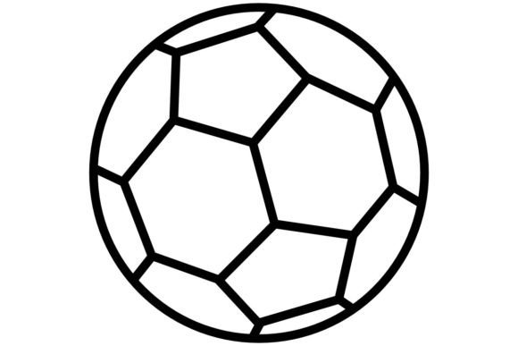 Polished Blog Graphics: A Soccer Ball Line Art Asset