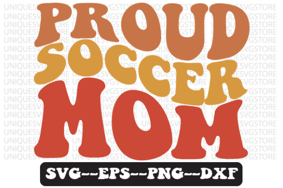 Proud Soccer Mom Retro Wavy Svg: A Crafts Graphic for Casual Branding