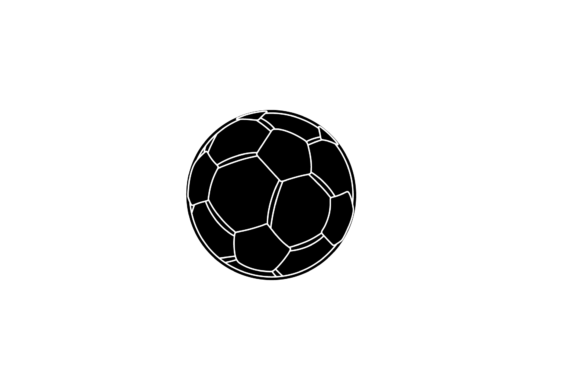 Soccer Ball Black Filled Icon: Graphics & Icons Asset