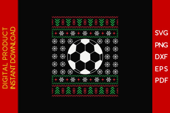 Soccer Christmas Ugly Sweater Design SVG Review