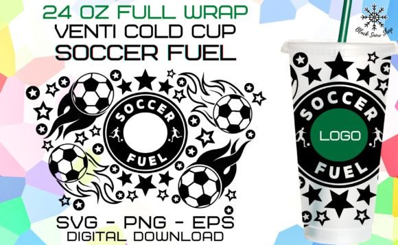 Soccer Fuel: A Sporty Graphic for Creative Merchandise
