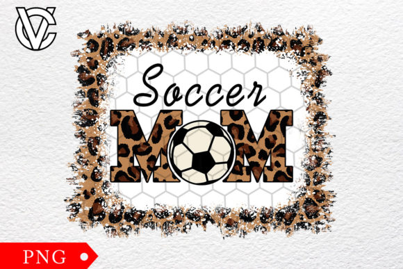 Soccer Mom Leopard Graphics for Print Templates and Merchandise