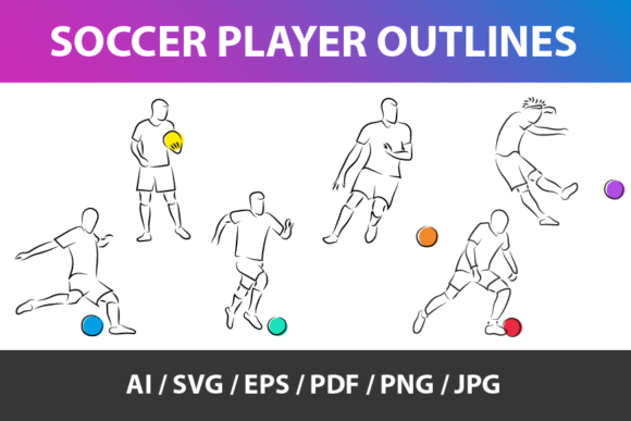Soccer Player Outlines – Graphics Pack Review