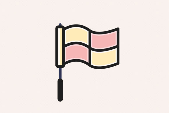 Soccer Referee Flag Graphics for Crafting & Icons