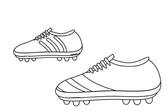 Soccer Shoes Outline Icon: Graphics and Icons