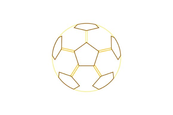 Sports Soccer Ball Color Line Icon for Graphics & Icons