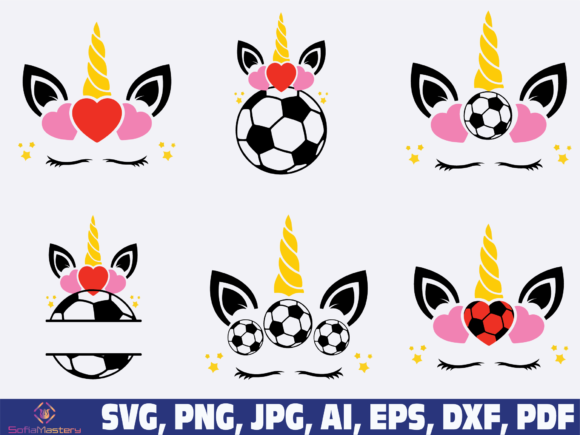 Unicorn Soccer Graphics for Crafters & Sellers